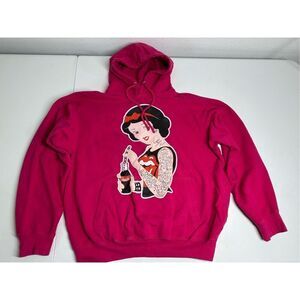Saad Collection Snow White Punk Rock Snow White Hoodie Cotton Blend Size M Pink
